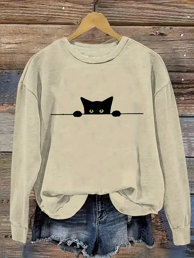 Evelyn | Casual Cat Sweatshirt