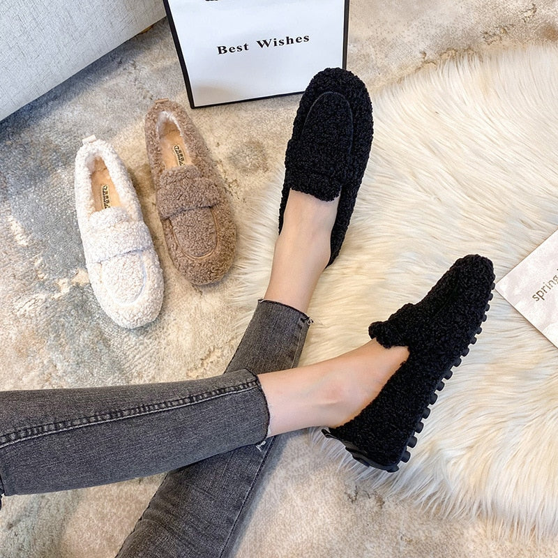 Marielle ~ Plush Flat Shoes