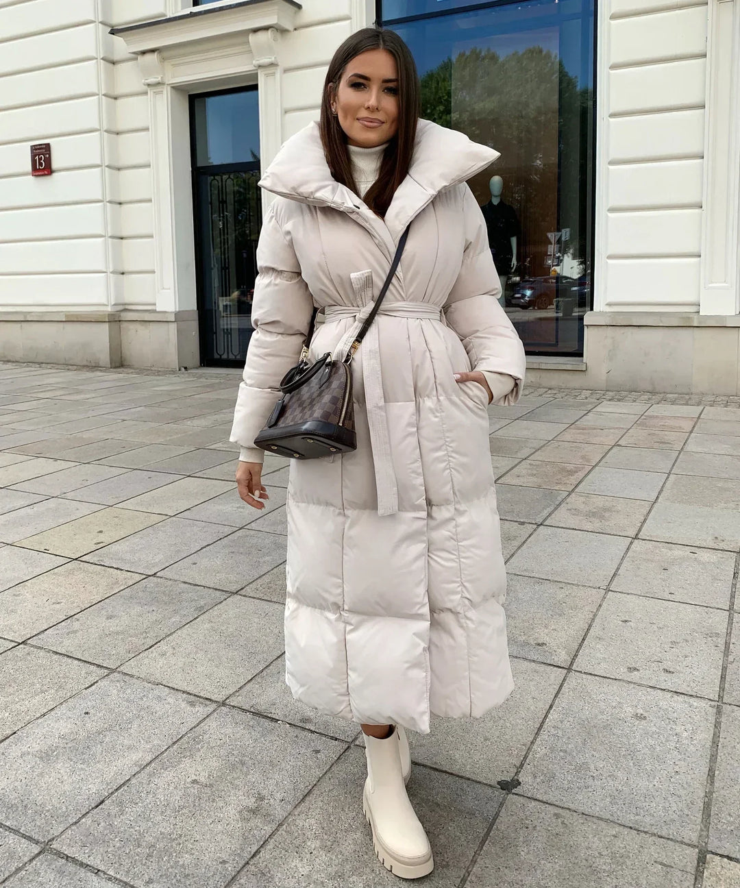 Victoria® - Long Winter Coat with Belt