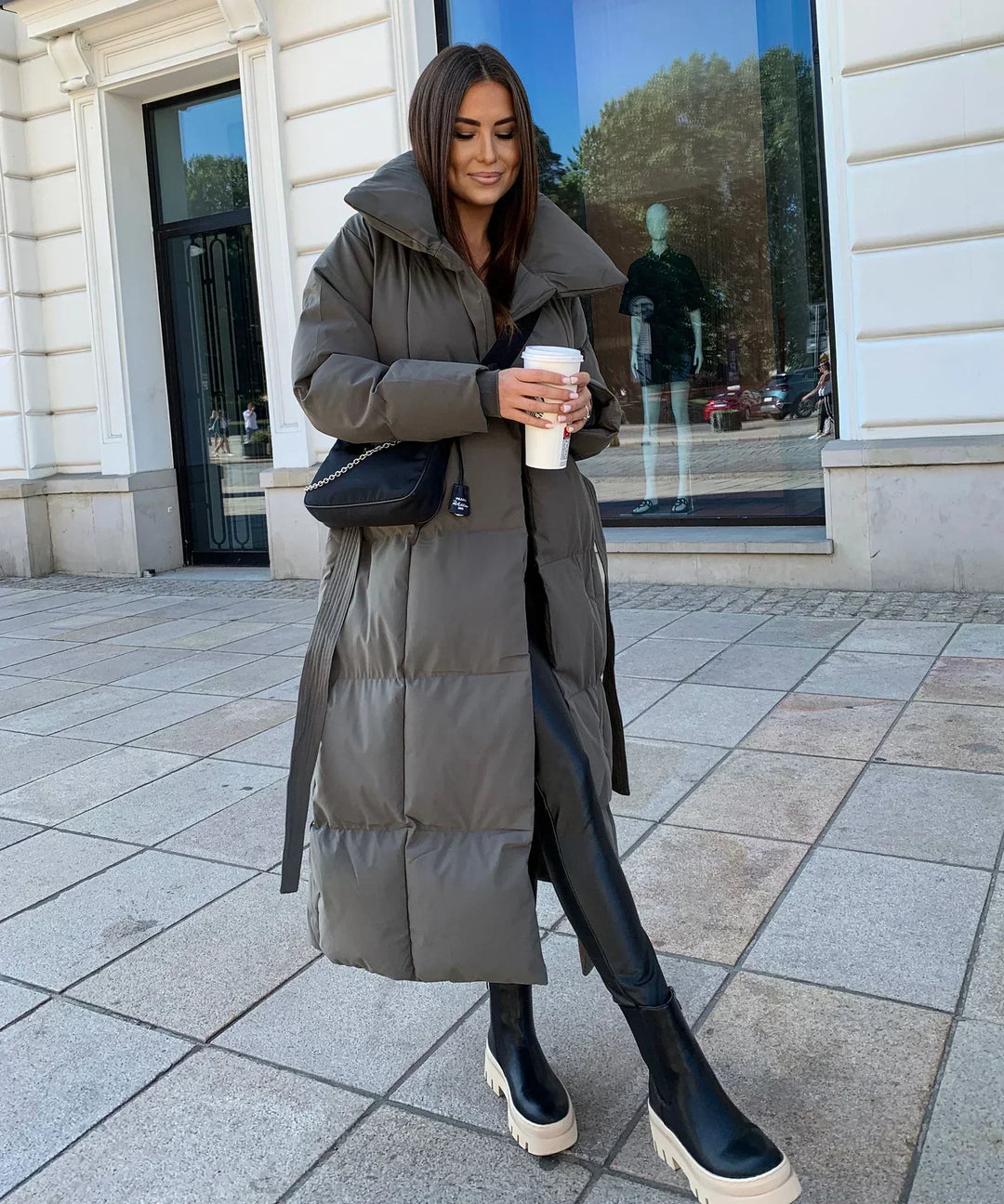 Victoria® - Long Winter Coat with Belt